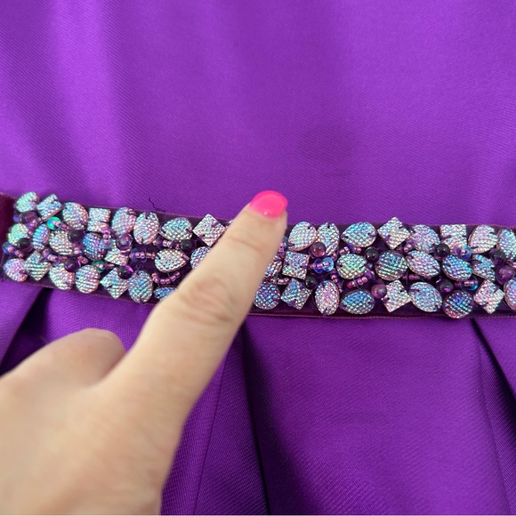 Zoe LTD girls kids fancy party dress jewel tone purple violet size 10 jeweled - Picture 10 of 11